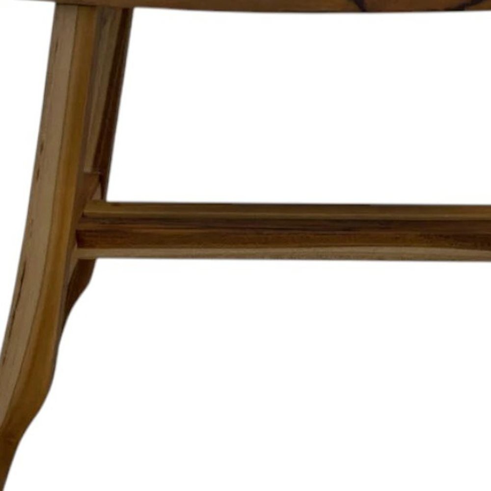 24" Brown Teak Rectangular Shower Bench