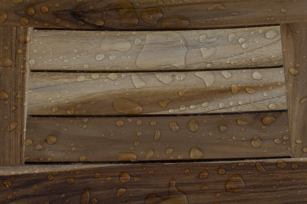 18" Natural Teak Rectangular Shower Bench