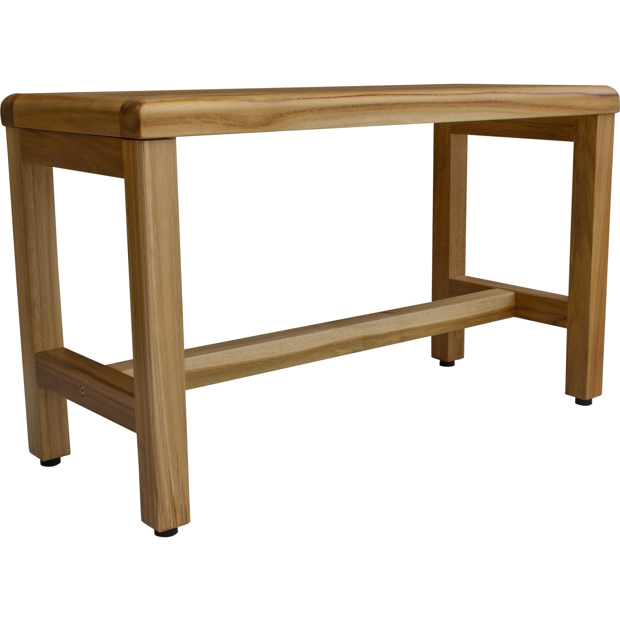 Compact Rectangular Teak Shower Outdoor Bench In Natural Finish-My Store