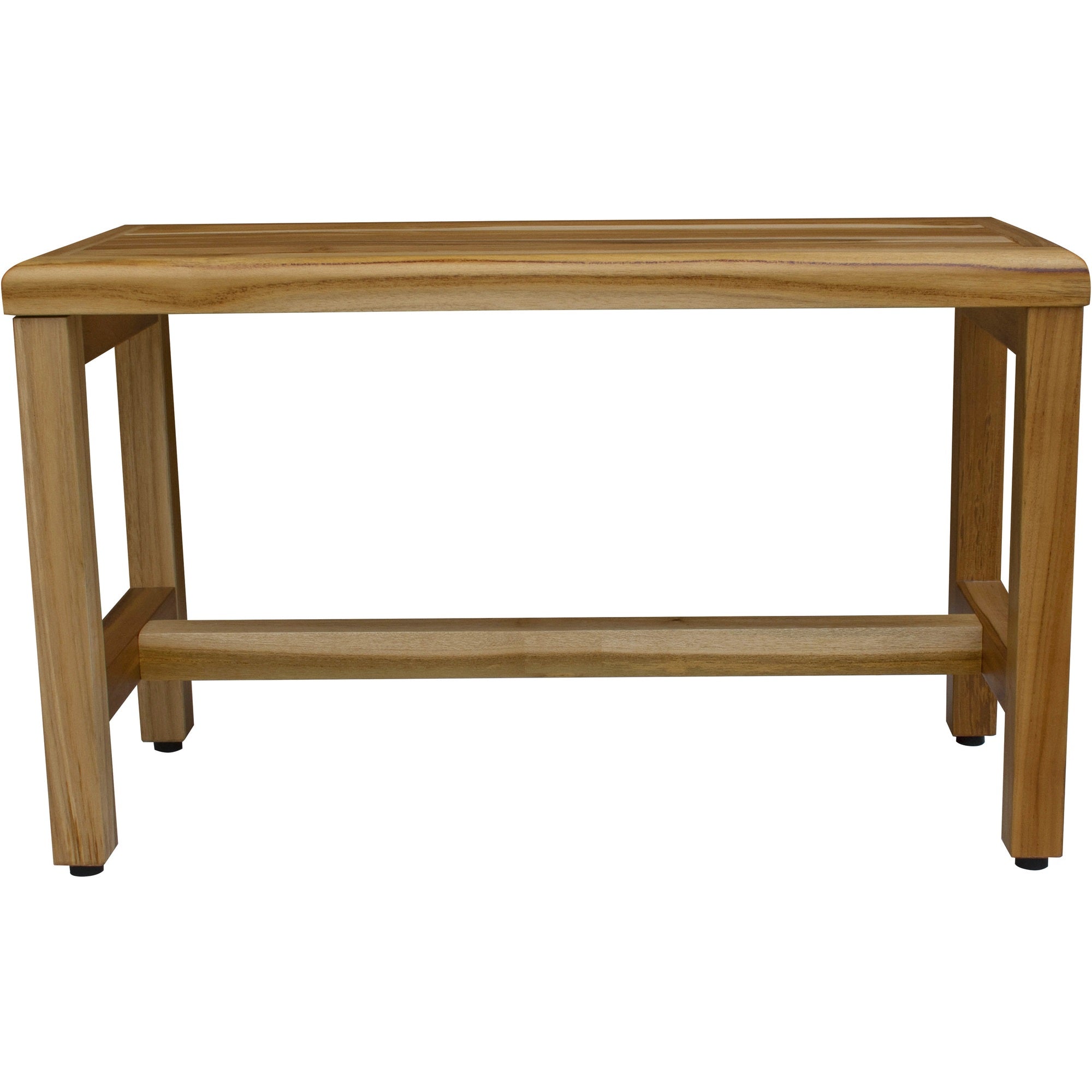 Compact Rectangular Teak Shower Outdoor Bench In Natural Finish-My Store