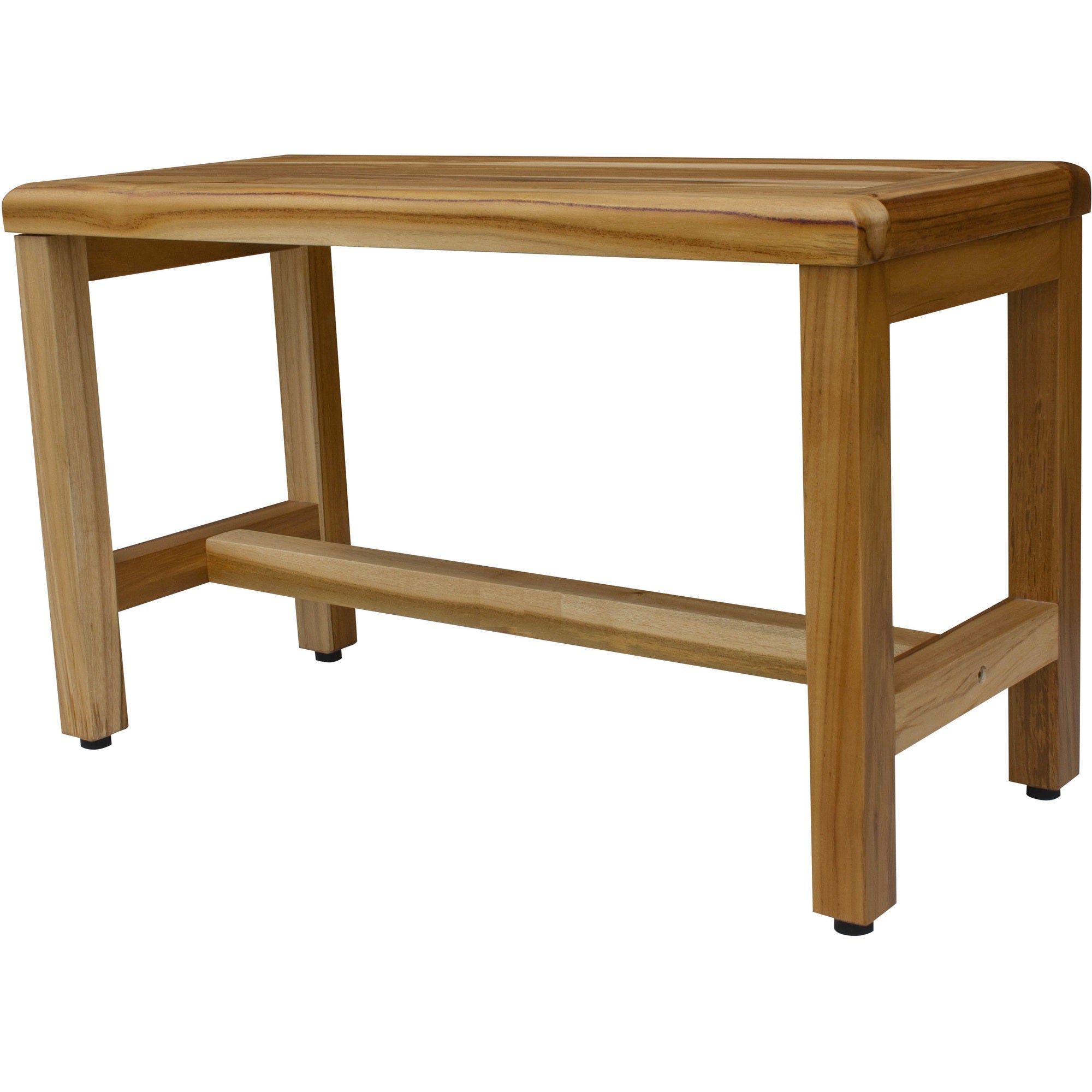 Compact Rectangular Teak Shower Outdoor Bench In Natural Finish-My Store