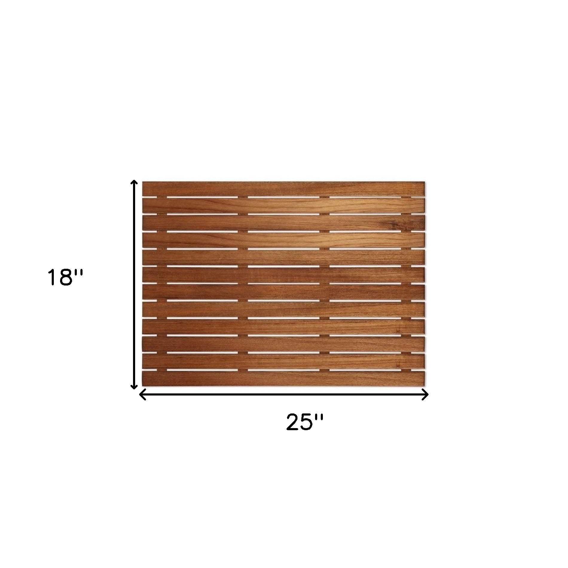 25" Premium Teak Shower Bath Mat-My Store