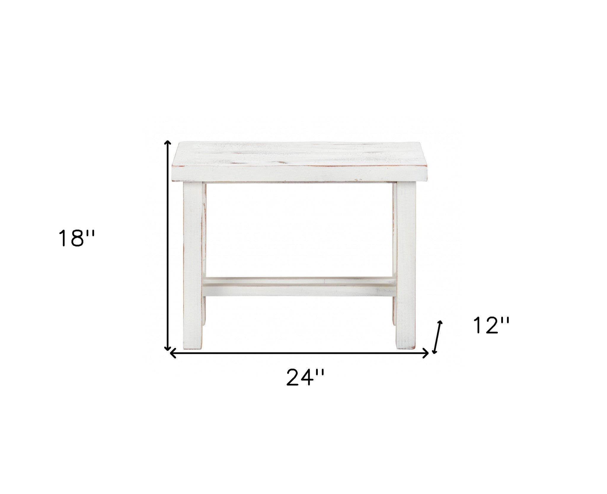 24" White Pine Solid Wood Garden Bench-My Store