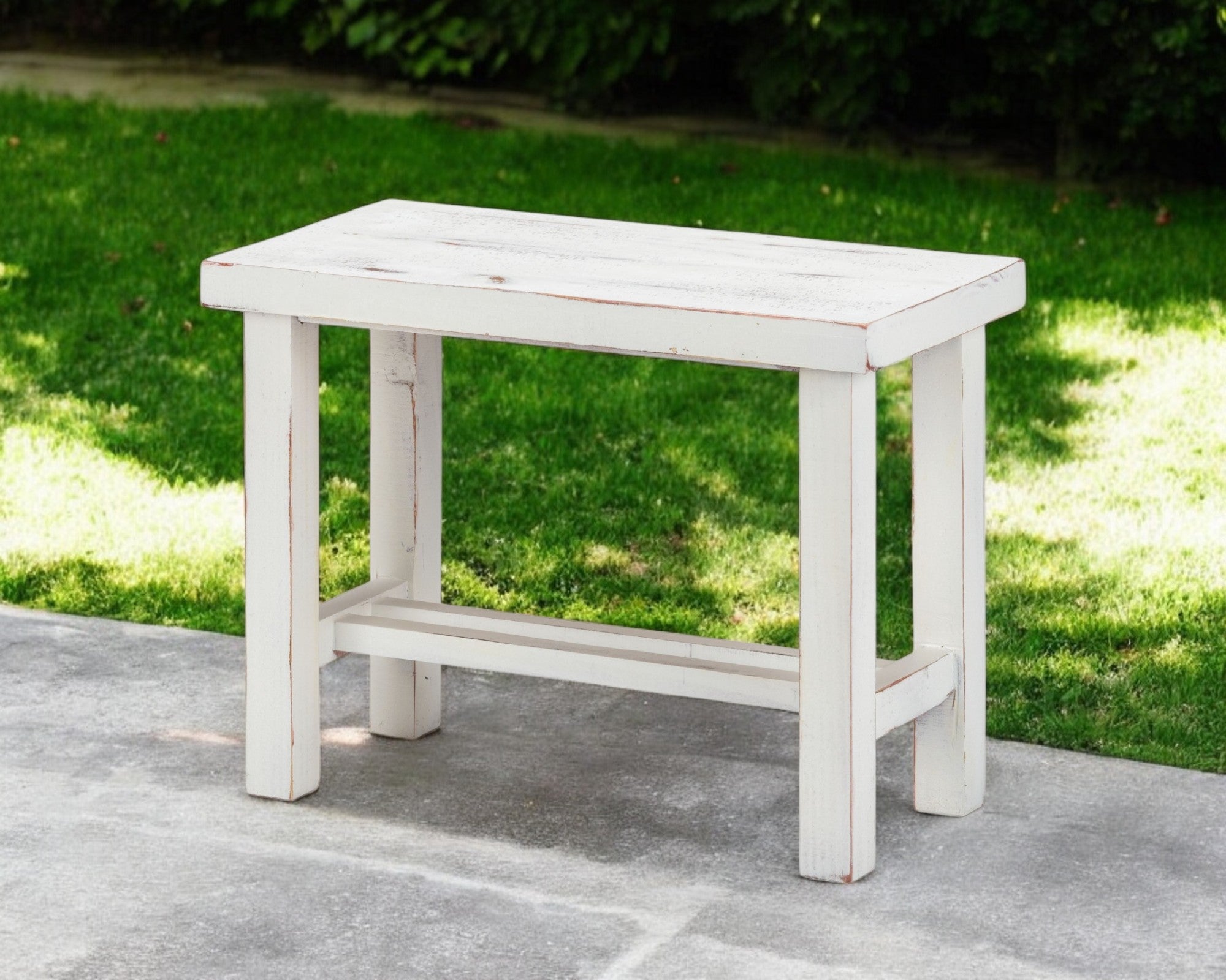 24" White Pine Solid Wood Garden Bench-My Store