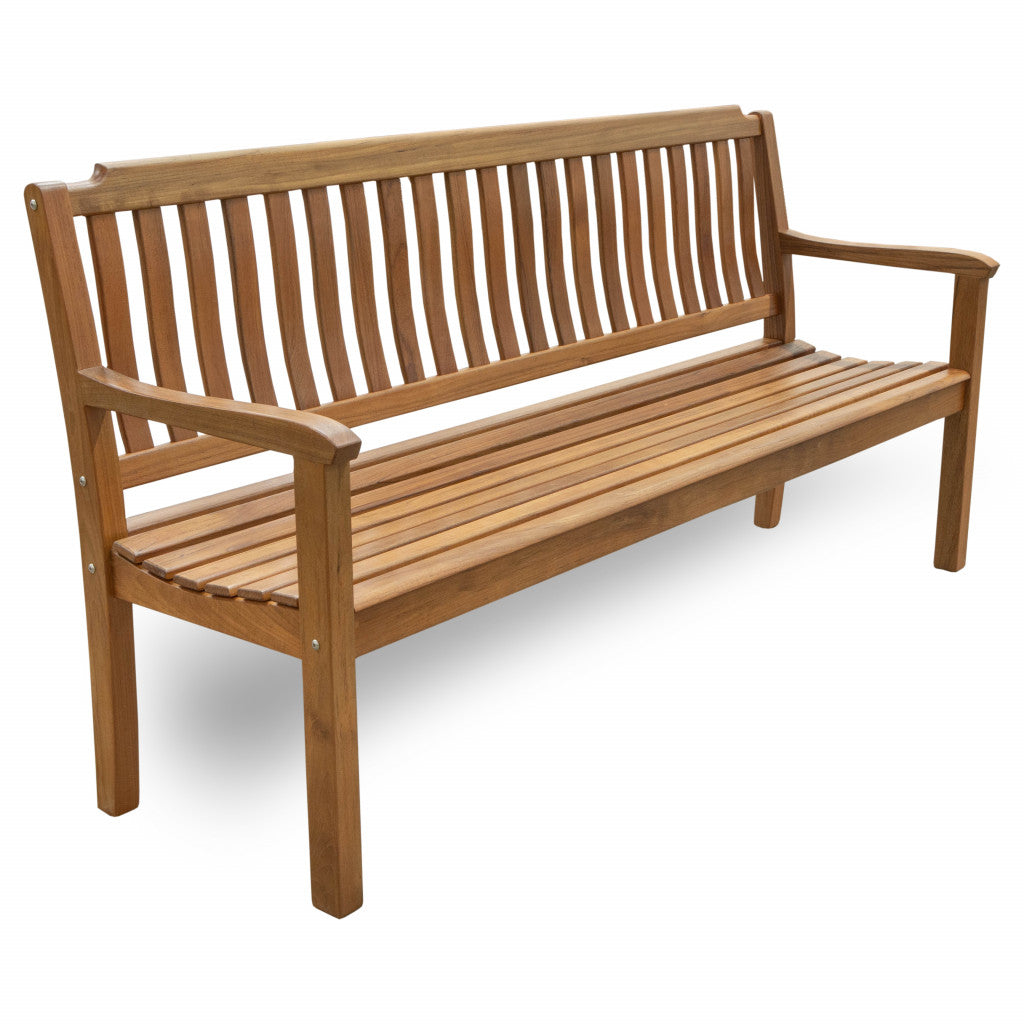 72" Teak Solid Wood Garden Bench-My Store