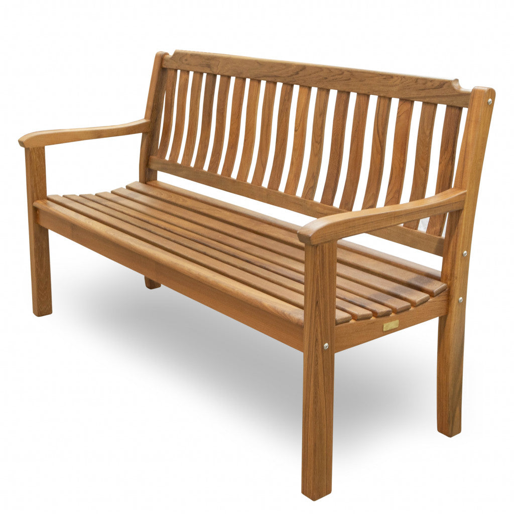 60" Teak Solid Wood Garden Bench-My Store