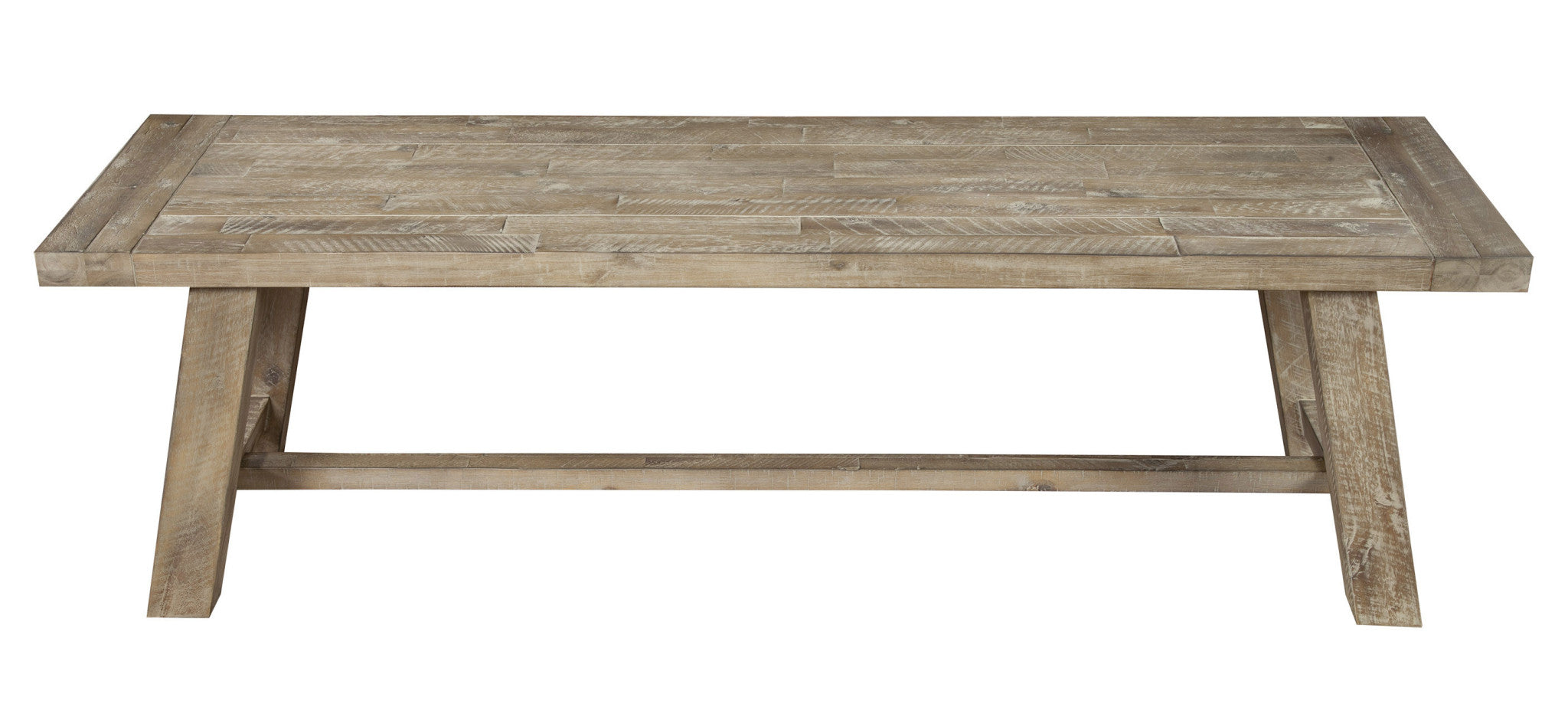 60" Natural Distressed Solid Wood Dining Bench-My Store