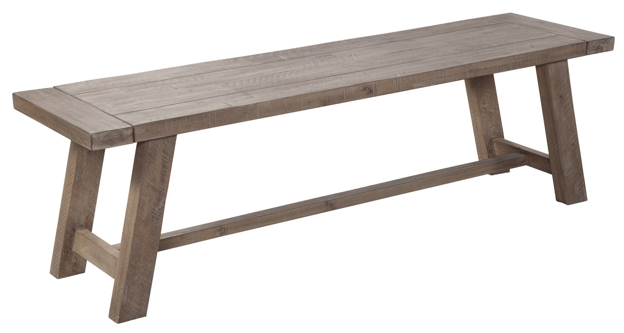 60" Natural Distressed Solid Wood Dining Bench-My Store